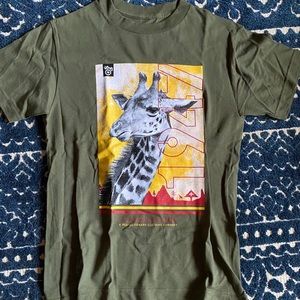 LRG giraffe t shirt olive green